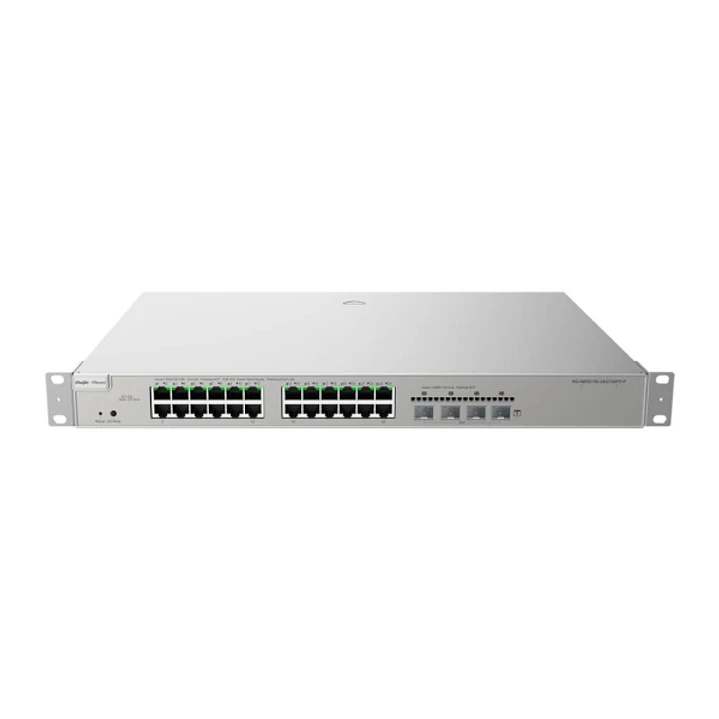 Ruijie RG-NBS5100-24GT4SFP-P Switch con Auto-Negociacion - 24 Puertos Ethernet hasta 1Gbps - 4x SFP hasta 1Gbps - PoE/PoE+ hasta 370W - Fuente de Alim 1