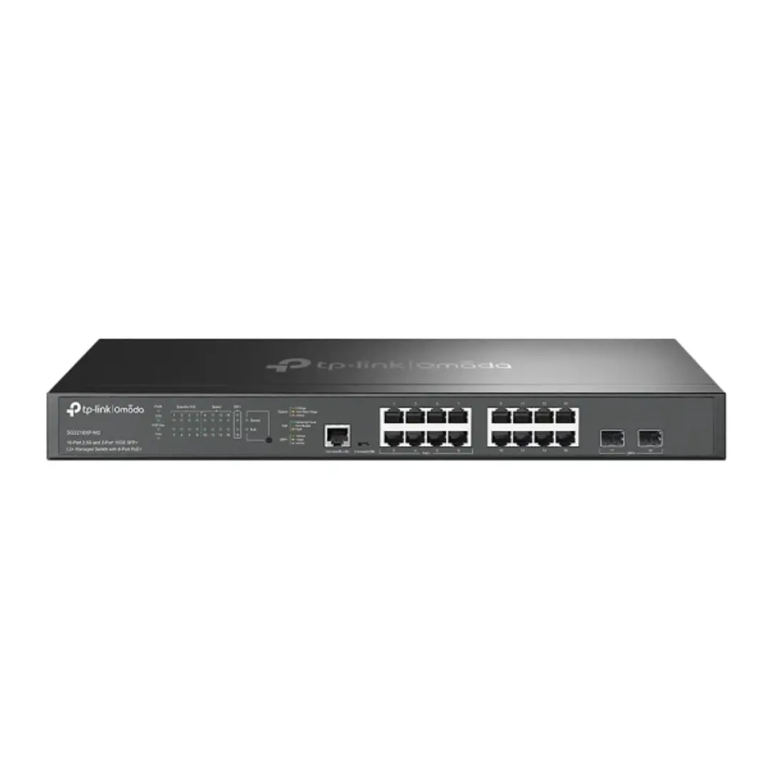 TP-Link Omada SG3218XP-M2 Switch 18 Puertos - Gestionado - 16xRJ45 2.5Gbps - 2xSFP+ 10Gbps - Soporta QOS - Conmutacion hasta 120Gbps - Color Negro 1