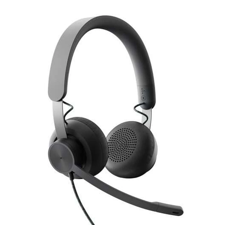Logitech Zone Wired Auriculares con Microfono Plegable USB-C - Adaptador a USB-A - Diadema Ajustable - Almohadillas Acolchadas - Controles en Cable -  1
