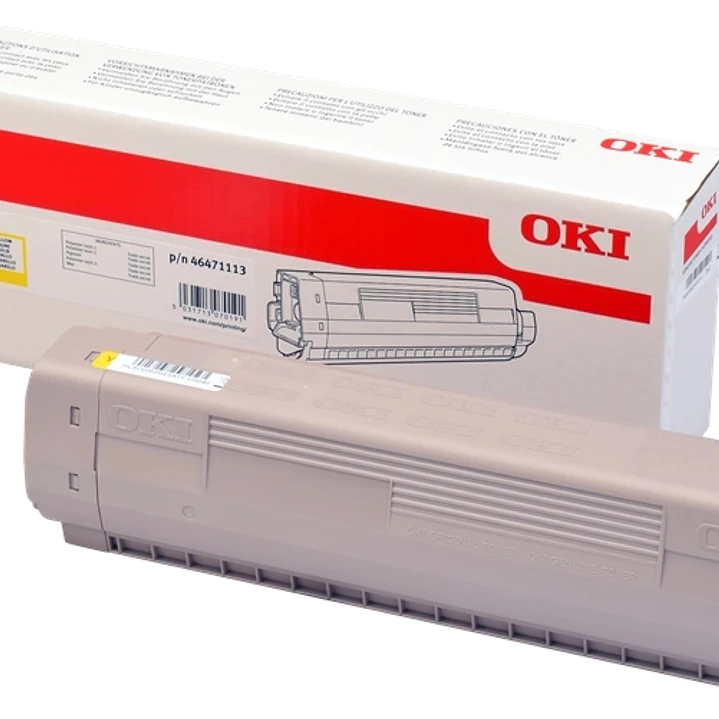 OKI C813 Amarillo Cartucho de Toner Original - 46471113 1