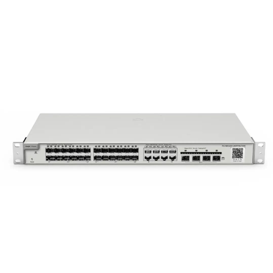 Ruijie RG-NBS3200-24SFP/8GT4XS Switch Gestionado en Capa 2 - Montaje en Rack 1U - 8 Puertos Ethernet hasta 1Gbps - 24x SFP hasta 1Gbps - 4x SFP+ hasta 1