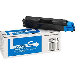 Kyocera TK590 Cyan Cartucho de Toner Original - 1T02KVCNL0/TK590C