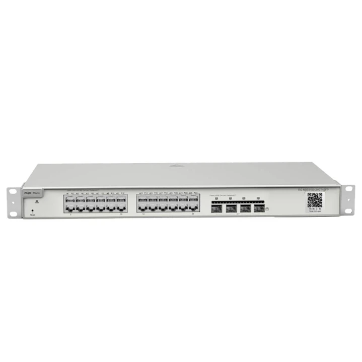 Ruijie RG-NBS5100-24GT4SFP Switch Gestionado - Montaje en Rack 1U - 24 Puertos Ethernet hasta 1Gbps - 4x SFP hasta 1Gbps - Enrutamiento Estatico - Ges 1