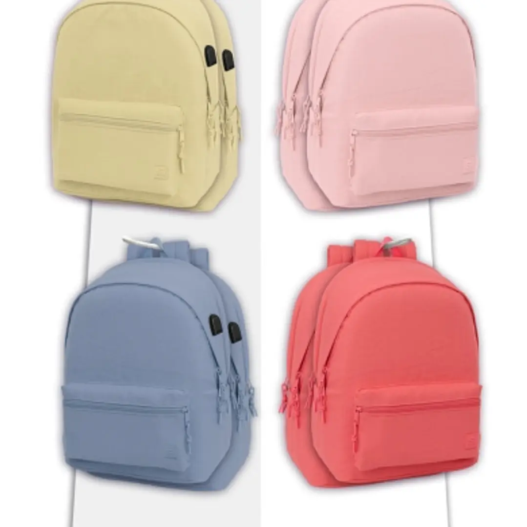 Safta Basics - 8 Ganchos - 16 Mochilas Incluidas - Carton Reciclado - 42x160x42cm - Colores Surtidos 1