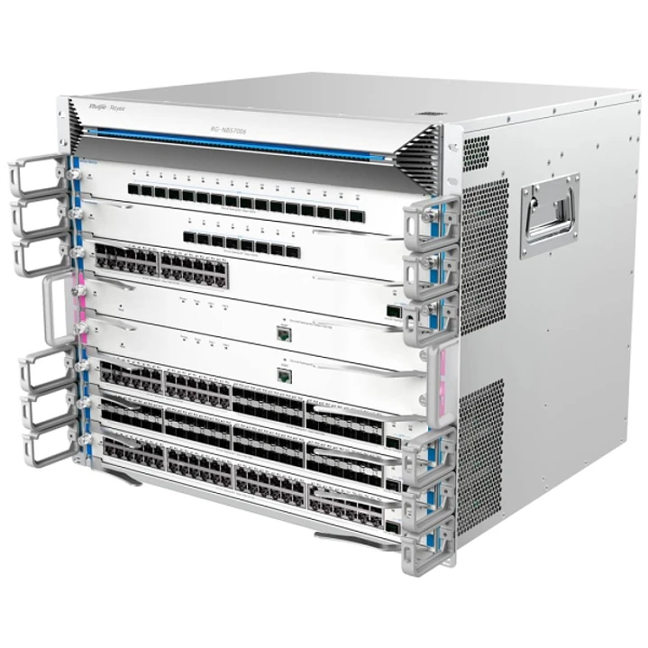 Ruijie RG-NBS7006 Chasis Switch para 9 Modulos - Montaje en Rack 9U - 2 Modulos de Ventilacion Equipados - Color Acero 1