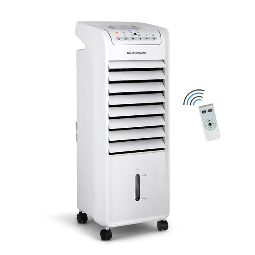 Orbegozo Climatizador Evaporativo 3 en 1 Freshair - Potente y Silencioso - Aletas Direccionales - Temporizador 7h - Facil Manejo - Ruedas para Transpo 1