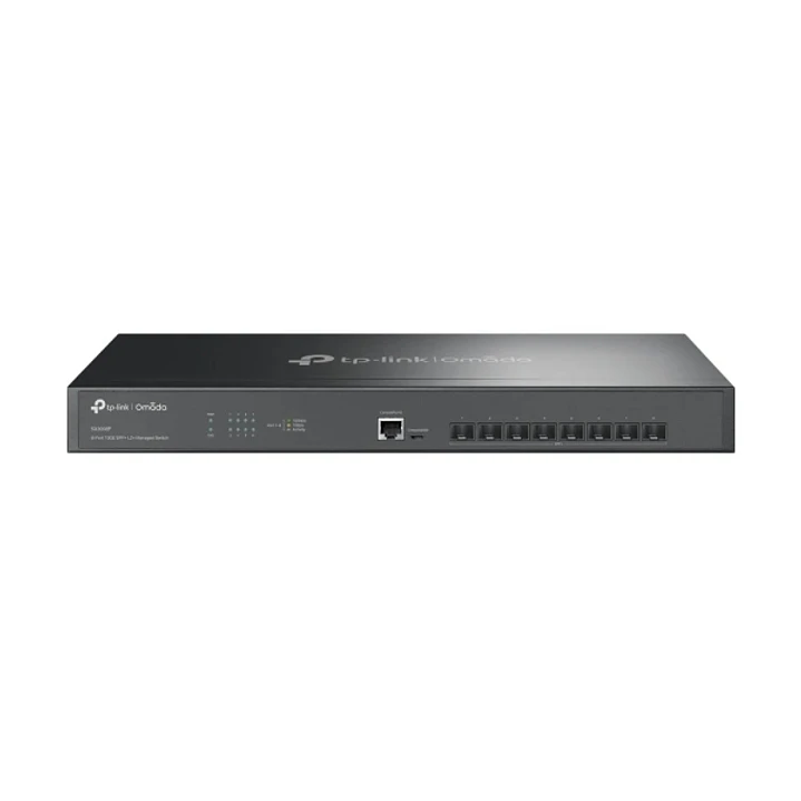 TP-Link Omada SX3008F Switch 8 Puertos SFP+ - Gestionado - Soporta QOS - Conmutacion hasta 160Gbps - Carcasa Metalica - Color Negro 1