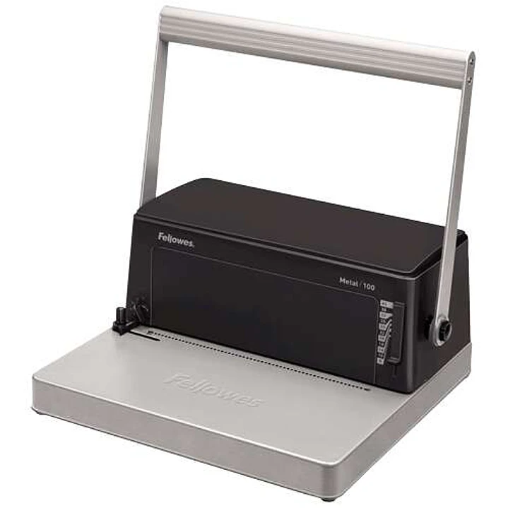 Fellowes Metal 100 Encuadernadora Manual A4 de Espiral Metalico - Perfora hasta 20 Hojas - Encuaderna hasta 450 Hojas 1