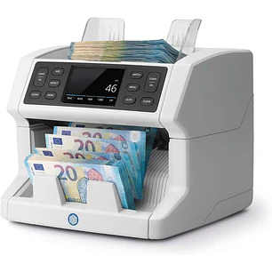Safescan 2850 Contadora Automatica de Billetes - Deteccion Billetes Falsos en 3 Puntos - Pantalla Tactil y Menu Multilingüe - Notificaciones y Panel S