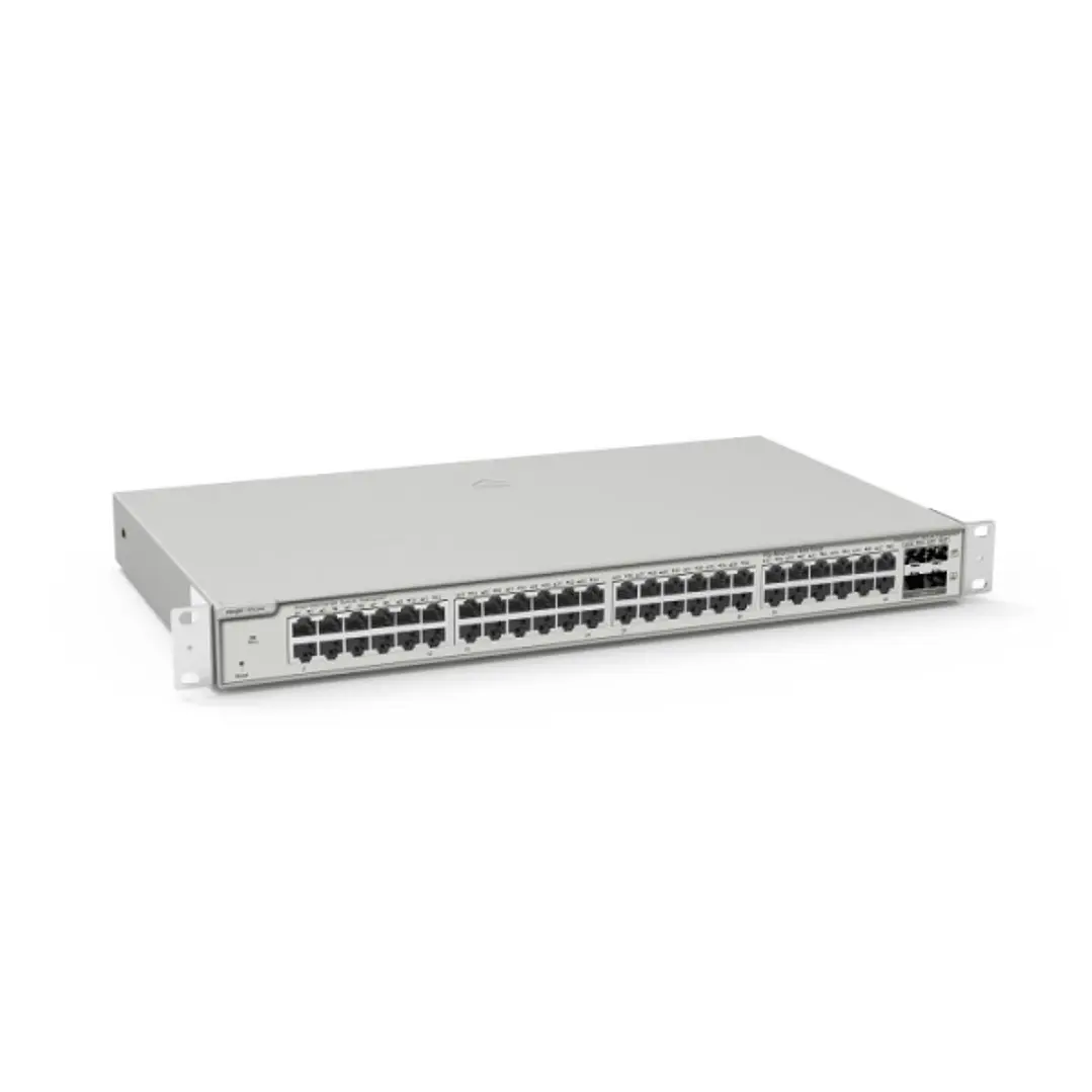 Ruijie RG-NBS5200-48GT4XS Switch Gestionado en Capa 2+ - Montaje en Rack 1U - 48 Puertos Ethernet hasta 1Gbps - 4x SFP+ hasta 10Gbps - Color Acero 1