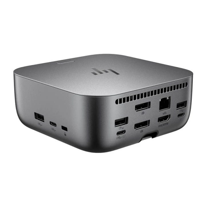 HP Dock G6 180W Thunderbolt 4 con 11 Puertos - 3xUSB-C, 5xUSB-A, 2xDisplay Port, 1xHDMI, 1xRJ-45 - Alimentacion hasta 100W via USB?C PD - Color Gris 1