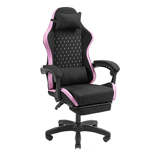 Mars Gaming MGC-X FABRIC Silla Gaming Ergonomica - Reposapies Extensible - Cojines Lumbar y Cervical - 660x540x1250mm - Tejido Transpirable - Color Ne