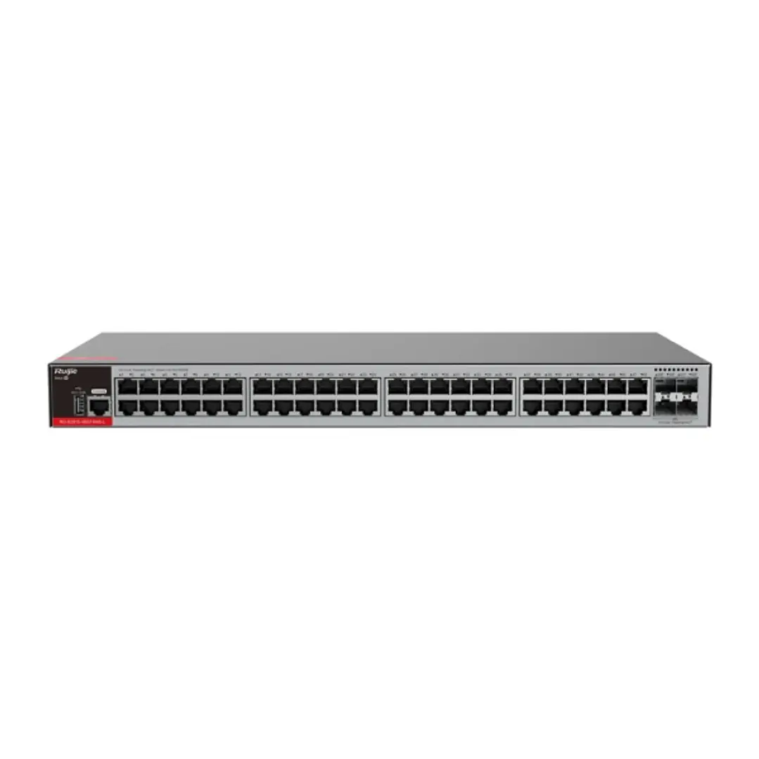 Ruijie RG-S2915-48GT4MS-L Switch con Auto-Negociacion - 48 Puertos Ethernet hasta 1Gbps - 4x SFP hasta 2.5Gbps - Fuente de Alimentacion Fija - Color N 1
