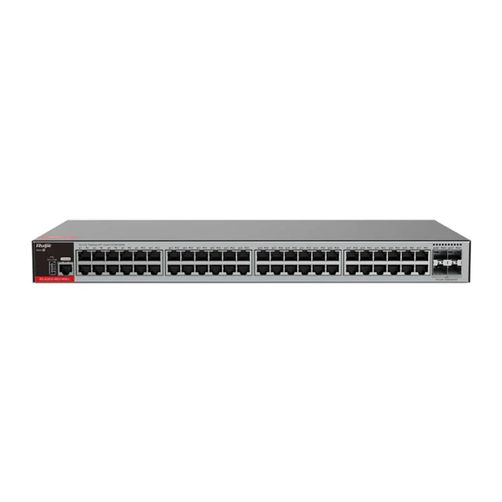 Ruijie RG-S2915-48GT4MS-L Switch con Auto-Negociacion - 48 Puertos Ethernet hasta 1Gbps - 4x SFP hasta 2.5Gbps - Fuente de Alimentacion Fija - Color N 1