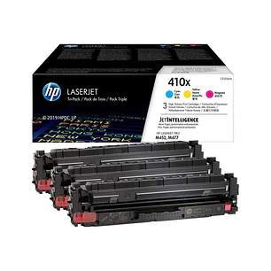 HP CF411X/CF412X/CF413X Pack de 3 Cartuchos de Toner Originales - 410X