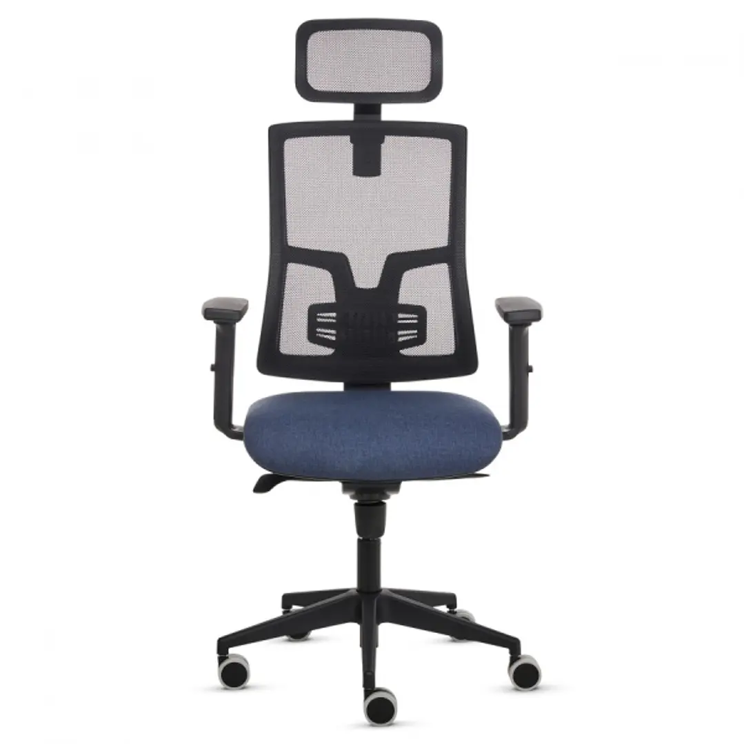Fellowes Eleganza Plus Silla de Oficina - Respaldo de Malla Transpirable Ajustable en Altura - Soporte Lumbar Ajustable y Reposacabezas - Reposabrazos 1