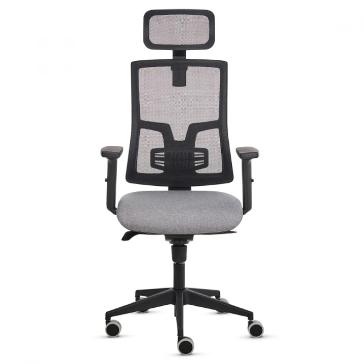 Fellowes Eleganza Plus Silla de Oficina - Respaldo de Malla Transpirable Ajustable en Altura - Soporte Lumbar Ajustable y Reposacabezas - Reposabrazos 1