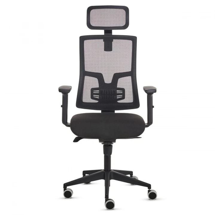 Fellowes Eleganza Plus Silla de Oficina - Respaldo de Malla Transpirable Ajustable en Altura - Soporte Lumbar Ajustable y Reposacabezas - Reposabrazos 1