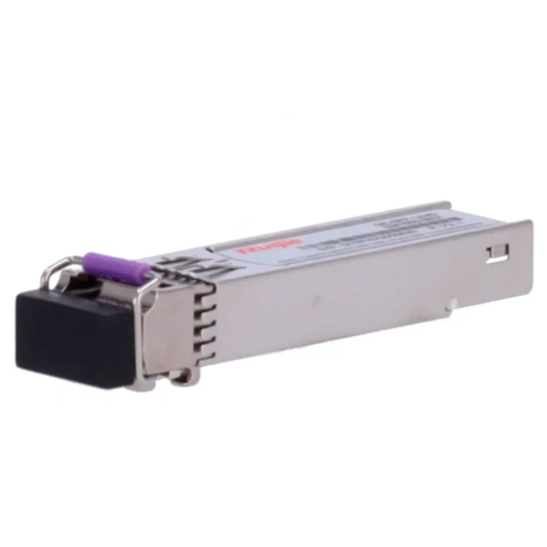 Ruijie GE-SFP-LH40-SM1550-BIDI Modulo Transceptor SFP - 1000Base-LH - Fibra Optica hasta 40km - Velocidad hasta 1.25Gbps - Bidireccional - Color Acero 1