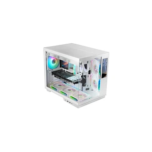 Mars Gaming MC-MIRAGE Caja Torre ATX - Pantalla IPS de 7.2 Personalizable - Cristal Templado Frontal y Lateral - Doble Camara - 7 Ranuras de Expansio