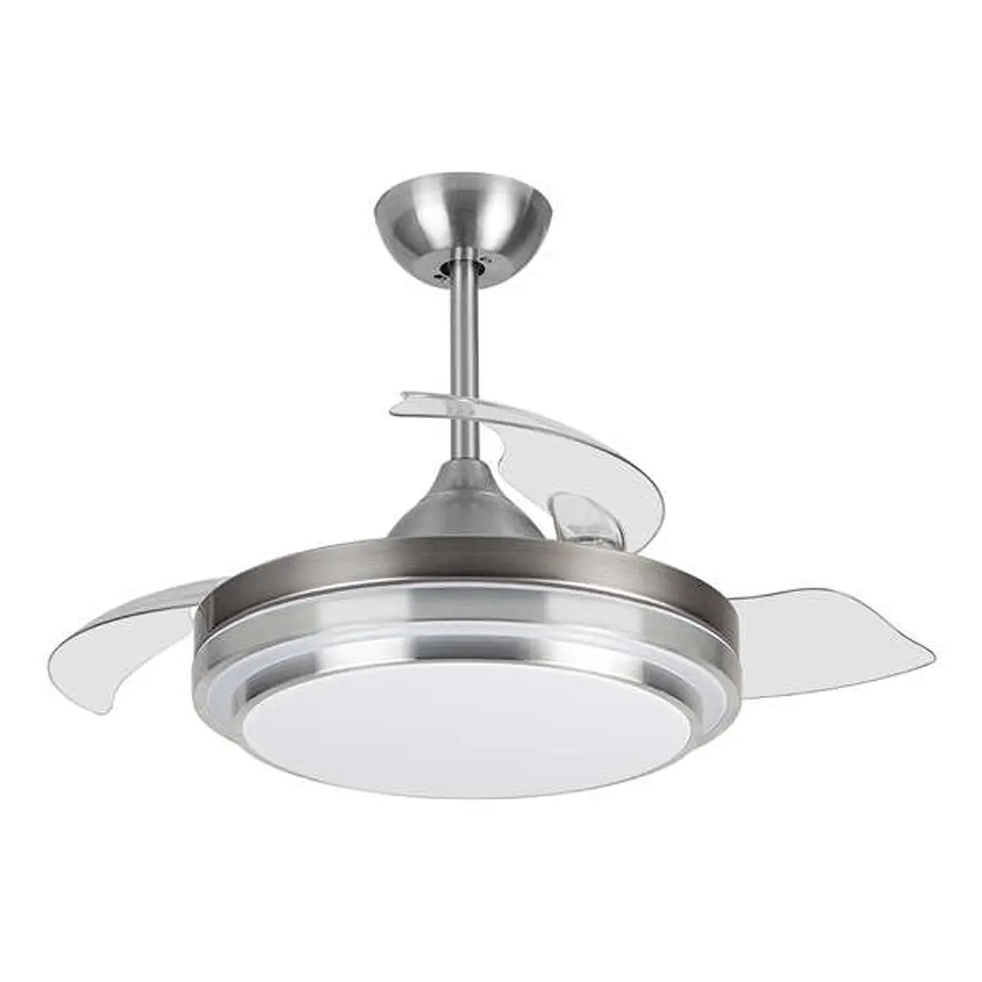 Orbegozo CP 110105 Ventilador de Techo Elegance - Potente Motor DC - Aspas Retractiles - Luz LED Regulable - Mando a Distancia - Sistema Reversible -  1