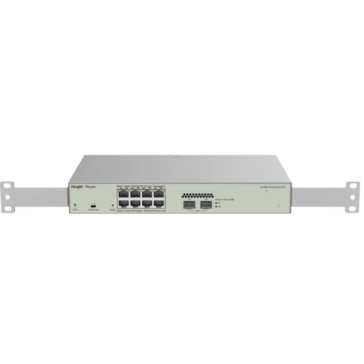 Ruijie RG-NBS3100-8GT2SFP-P-V2 Switch Gestionado en Capa 2 - 8 Puertos - PoE 125W - Carcasa de Acero - Color Acero 1