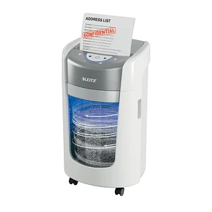 Leitz IQ OptiMax Home Office 225 Destructora de Papel Manual DIN P5 - Destruye hasta 6 Hojas - Tiempo de Funcionamiento Continuo 20m - Papelera de 15L