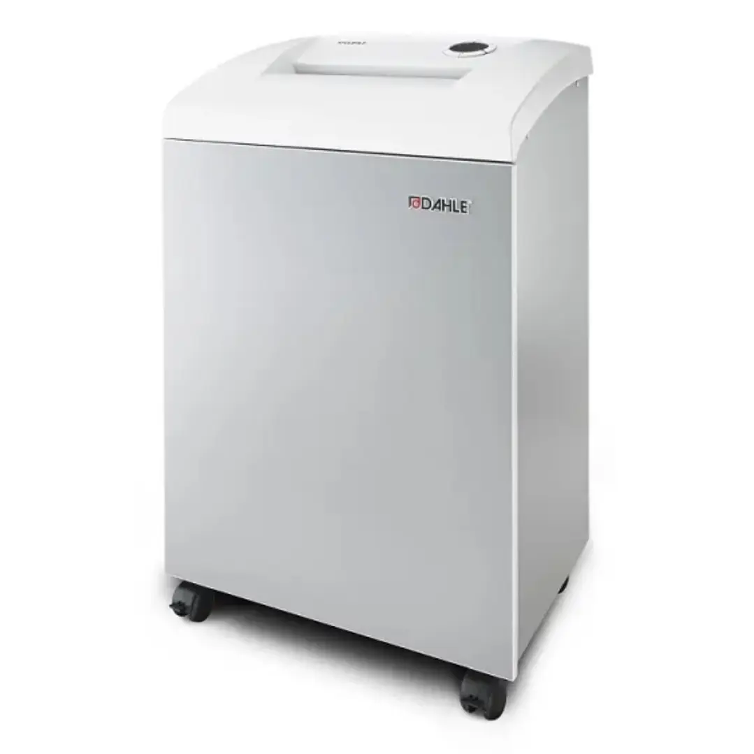 Dahle 106 Destructora de Papel Manual Corte en Tiras P-2 - Destruye hasta 22 Hojas - Papelera de 60L - Ruedas Giratorias con Freno - Destruye Papel, T 1
