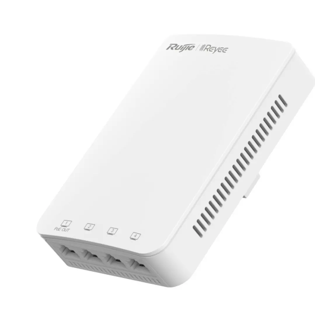 Ruijie RG-RAP1200(P) Punto de Acceso de Doble Banda - Rack 1U - 1.3Gbps - 4x RJ45 - WiFi 5 AC1300 - Ethernet - Antenas Internas - Color Blanco 1