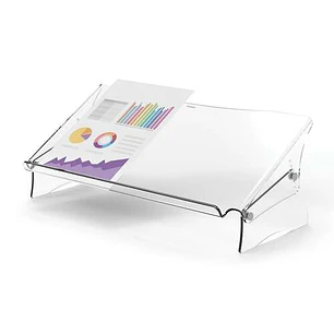 Fellowes Clarity Soporte y Atril de Documentos - Espacio Interior para Complementos - Formatos de Papel A4, A3 - Hasta 6kg - Color Transportes