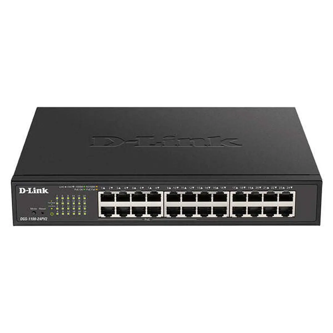 D-Link Switch Semigestionable 12 Puertos Gigabit PoE 100W + 12 Puertos Gigabit 1