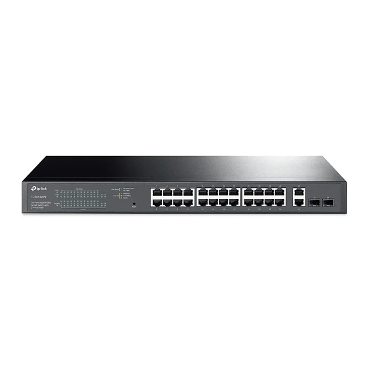 TP-Link TL-SG1428PE Switch 28 Puertos - Gestionado - 24xRJ45 PoE+ 1Gbps - 2xRJ45 1Gbps - 2xSFP 1Gbps - Soporta QOS - Recuperacion Automatica - 2 Venti 1