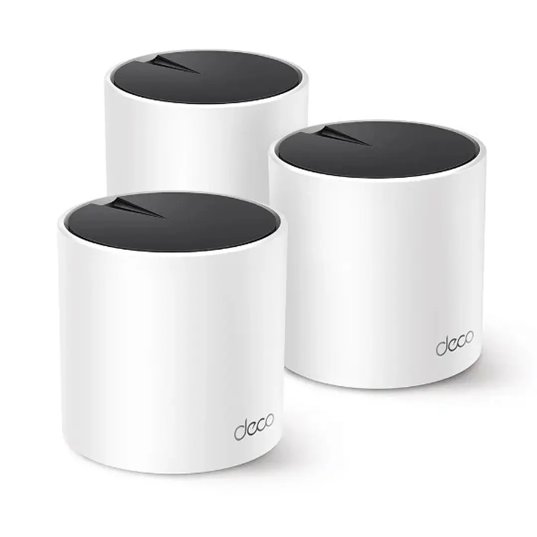 TP-Link Deco X55 Pack de 3 Sistemas WiFi Mesh - Doble Banda - Velocidad hasta 3Gbps - WiFi 6 - Ethernet 1Gbps - Cobertura hasta 418m2 - VPN - Color Bl 1