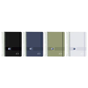 Oxford Live and Go Agenda Escolar con Espiral - Castellano - Tapa de Plastico - Formato Cuartilla - Dia Pagina - Colores Surtidos