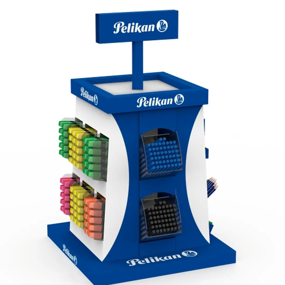 Pelikan Expositor con 30 Barras de Pegamento - 200 Boligrafos con Capuchon - 70 Marcadores Fluorescentes - Colores Surtidos 1
