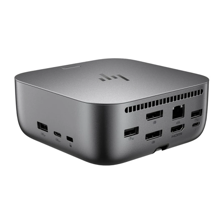 HP Dock G6 100W Thunderbolt 4 con 8 Puertos - 2xUSB-C, 3xUSB-A, 2xDisplay Port, 1xHDMI, 1xRJ-45 - Alimentacion hasta 100W via USB?C PD - Color Gris 1