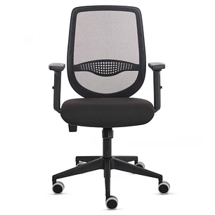 Fellowes Fluenza Silla de Oficina - Respaldo de Malla Transpirable - Reposabrazos Acolchados 2D - Ajuste por Elevacion de Gas - Tejido Ignifugo y Rued
