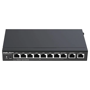 Ruijie RG-EG310GH-P-E Router de Sobremesa - 10 Puertos - 8x PoE+ 110W - 1.5Gbps - Capacidad hasta 300 Usuarios - Gestion en la Nube - Color Negro