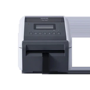 Brother TD-4550DNWBFC Impresora Termica de Etiquetas WiFi, Bluetooth, USB, LAN - Resolucion 300ppp - Admite Rollos Continuos Linerless - Color Blanco/