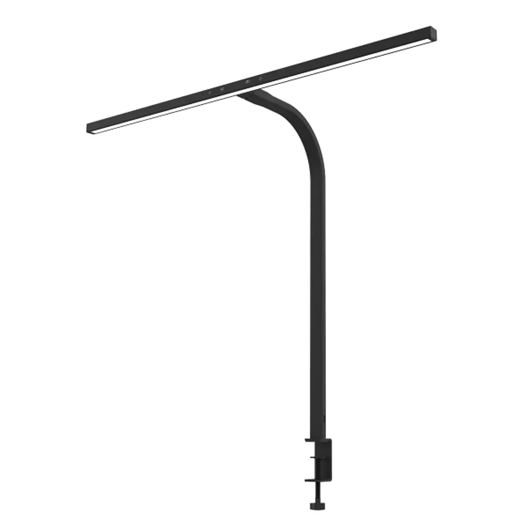 Unilux Strata Clamp Lampara LED de Escritorio con Abrazadera - Iluminacion Asimetrica - Color Negro 1