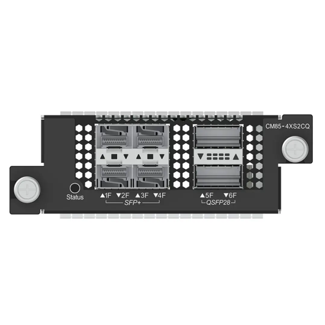 Ruijie CM85-4XS2CQ Tarjeta Switch de Expansion - 4x SFP+ hasta 10Gbps - 2x QSFP28 hasta 100Gbps - Color Negro 1