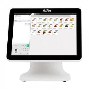 AVPos TPV K5000 Aluminio 15 Tactil Blanco - I7 - 8Gb Memoria - SSD 128gb - VGA y HDMI - Color Blanco