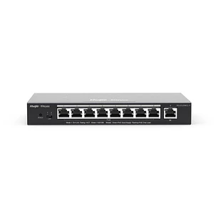Ruijie RG-ES209GC-P Switch de Sobremesa - 9 Puertos - Velocidad hasta 1Gbps - PoE/PoE+ hasta 120W - Carcasa de Acero - Gestion Inteligente - Color Neg