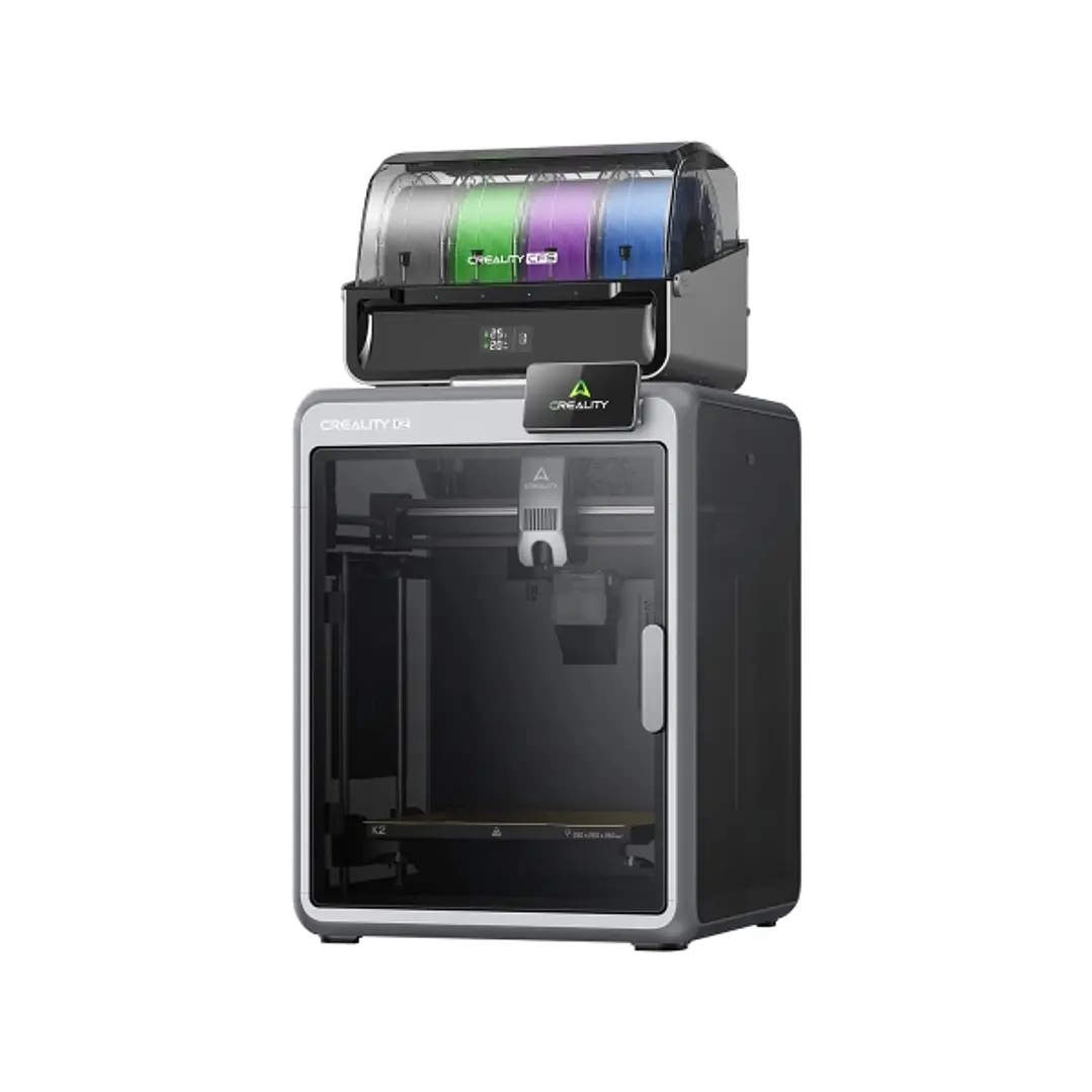 Creality K2 Combo Impresora 3D Cerrada + Unidad CFS - Volumen 26x26x26cm - Impresion de Alta Velocidad de hasta 600mm/s - Doble Camara IA - USB, WiFi 1