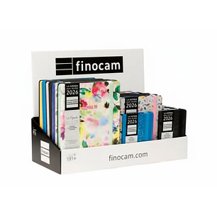 Finocam Minimal Design Expositor con 22 Agendas Minimal Surtidas Agendas Minimal Surtidas - Anual 2026 - Color Surtidos