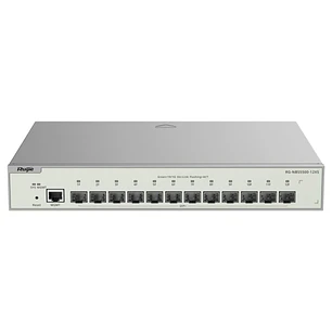 Ruijie RG-NBS5500-12XS Switch Gestionado en Capa 3 - Puerto Mgmt 100Mbps - 12x SFP+ hasta 10Gbps - Fuente de Alimentacion Fija - Color Acero