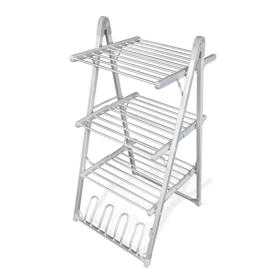 Innovagoods Verayer Tendedero Electrico Plegable - 300W - Soporta hasta 2.5kg por Nivel - Cable 140cm - Temperatura hasta 55ºC - Plegable - Soporte pa 1
