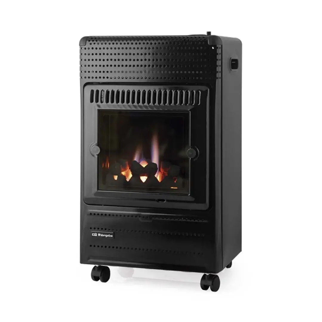 Orbegozo HBF 95 N Estufa de Llama Azul - Potencia Calorifica de 3500W - Triple Sistema de Seguridad - Clase Energetica a - Ruedas y Asas de Transporte 1