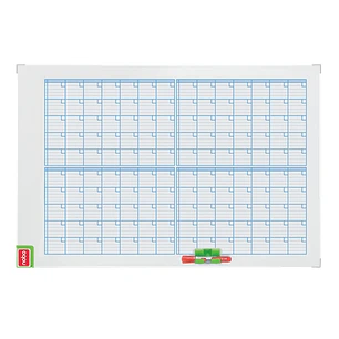 Nobo Performance Planificador Mensual de Pizarra Magnetica 725x53x1045mm - Incluye Kit de Planificacion de Imanes