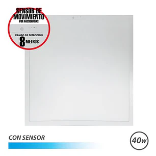 Elbat Panel LED 60x60 40W - 4600Lm - Luz Fria - con Sensor - Color Blanco